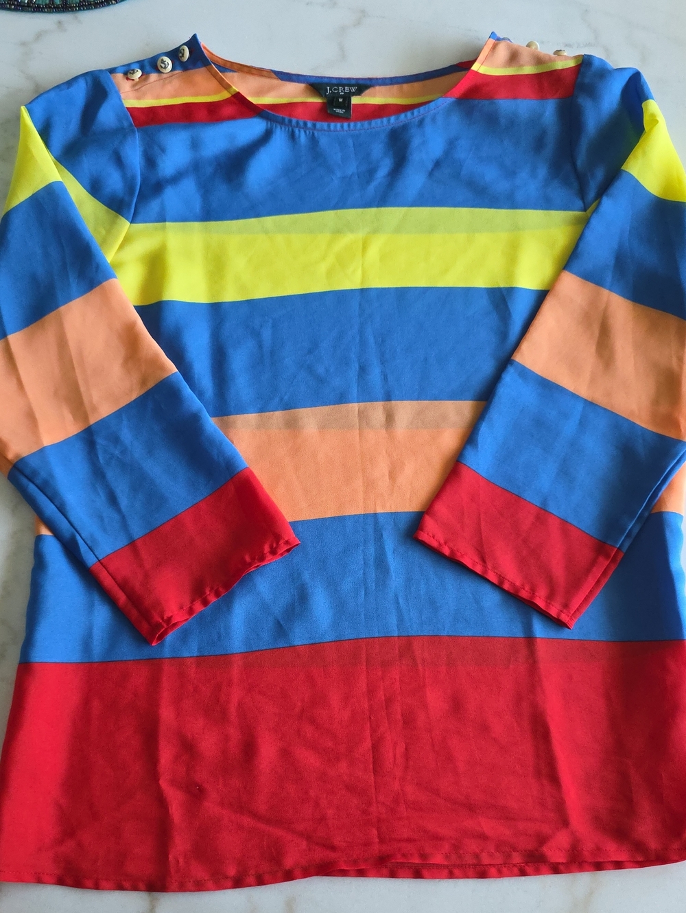 J. Crew Women's Bold Multistripe Blouse